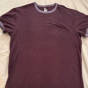 GAP Men's Dark Purple Ringer Tee